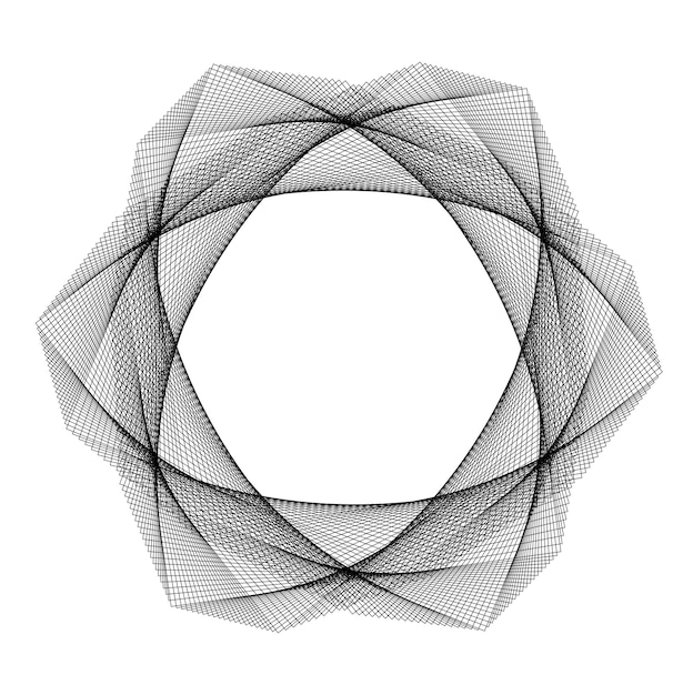 Elementi di design Onda di molte linee viola anello circolare Strisce ondulate verticali astratte su sfondo bianco isolato Illustrazione vettoriale EPS 10 Onde colorate con linee create utilizzando lo strumento Blend
