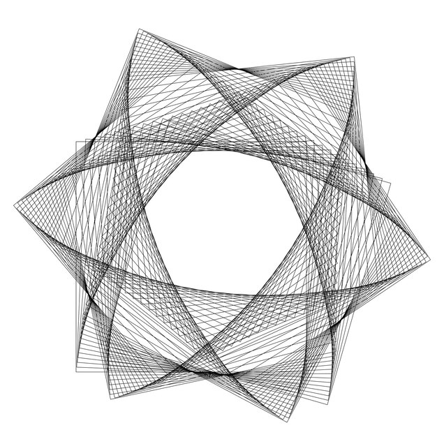 Elementi di design Onda di molte linee viola anello circolare Strisce ondulate verticali astratte su sfondo bianco isolato Illustrazione vettoriale EPS 10 Onde colorate con linee create utilizzando lo strumento Blend