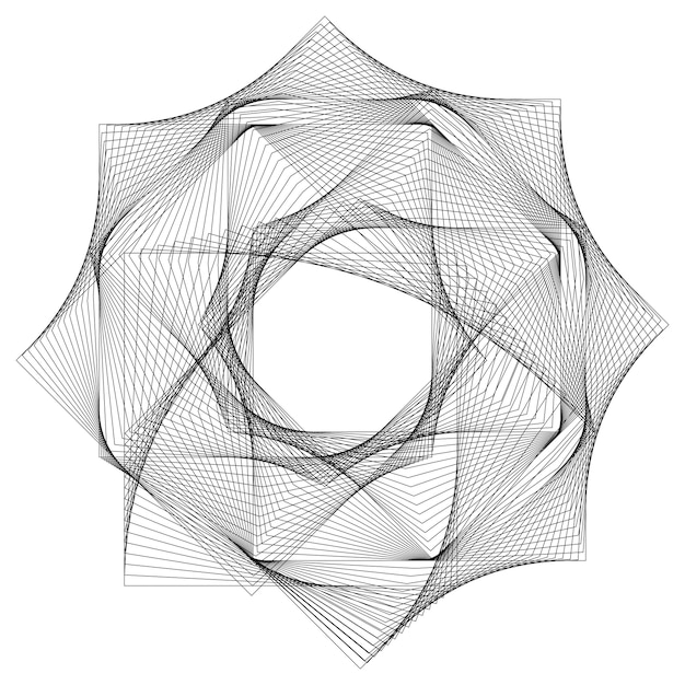 Elementi di design Onda di molte linee viola anello circolare Strisce ondulate verticali astratte su sfondo bianco isolato Illustrazione vettoriale EPS 10 Onde colorate con linee create utilizzando lo strumento Blend
