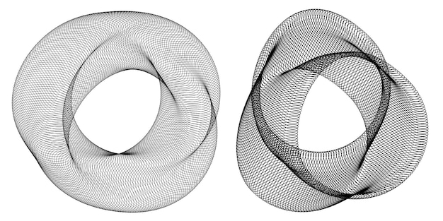 Elementi di design Onda di molte linee viola anello circolare Strisce ondulate verticali astratte su sfondo bianco isolato Illustrazione vettoriale EPS 10 Onde colorate con linee create utilizzando lo strumento Blend