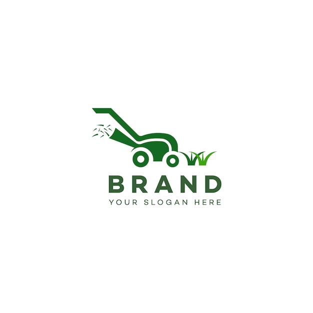 Elementi di modello di progettazione del logo della falciatrice Elementi di illustrazione vettoriale Nuovo logo moderno