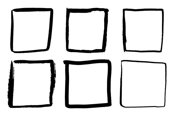 elementi di pennellata per set di disegni