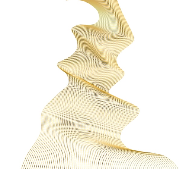 Elementi di progettazione onde di molte linee punteggiate viola strisce ondulate astratte su sfondo bianco isolate illustrazione vettoriale EPS 10 onde colorate con linee create utilizzando Blend Tool