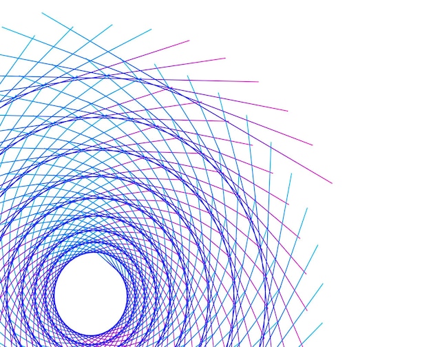 Elementi di progettazione onde di molte linee viola anello cerchio strisce ondulate verticali astratte su sfondo bianco isolate illustrazione vettoriale EPS 10 onde colorate con linee create utilizzando Blend Tool