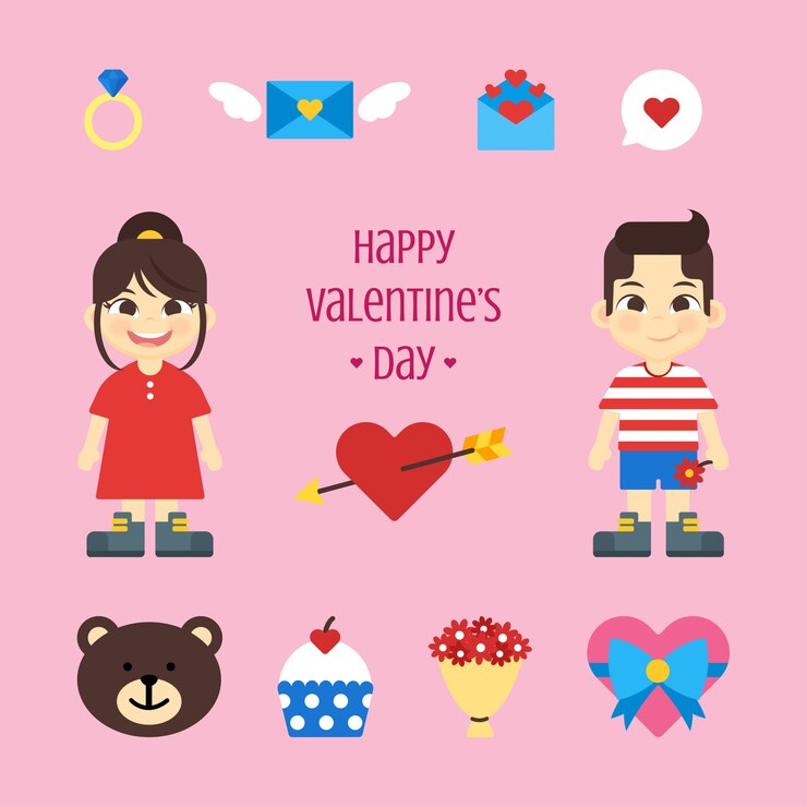 Elementi di San Valentino carino