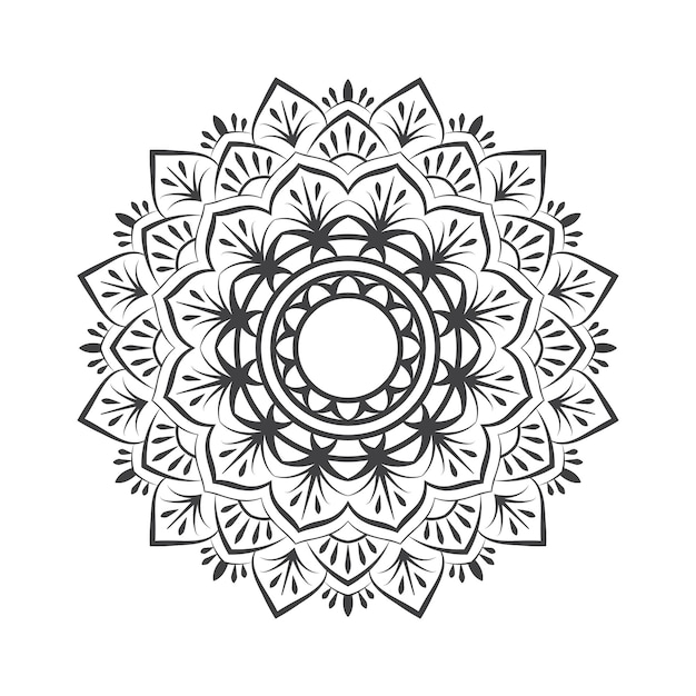 Elementi floreali Mandala Design in vettoriale