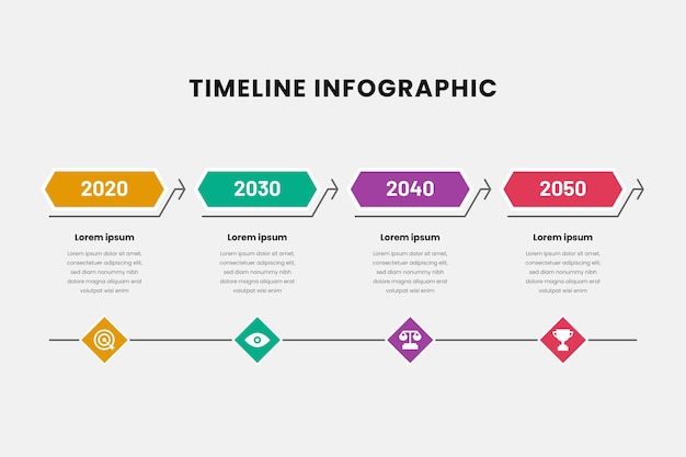 Elementi infografici di marketing in 4 fasi