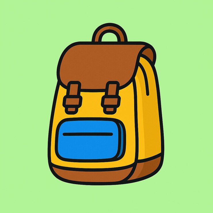 Elementi scolastici vettoriali per zaini