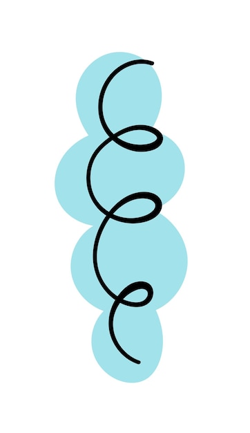 Elemento astratto doodle Figura stilizzata semplice disegnata a mano
