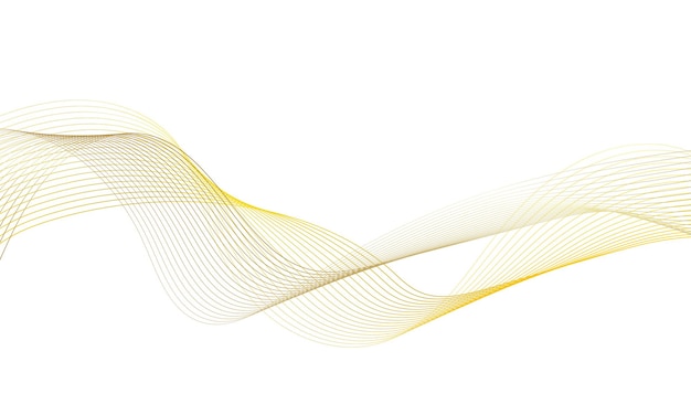 Elemento d'onda gradiente oro digitale astratto per il design. Sfondo di arte linea stilizzata.
