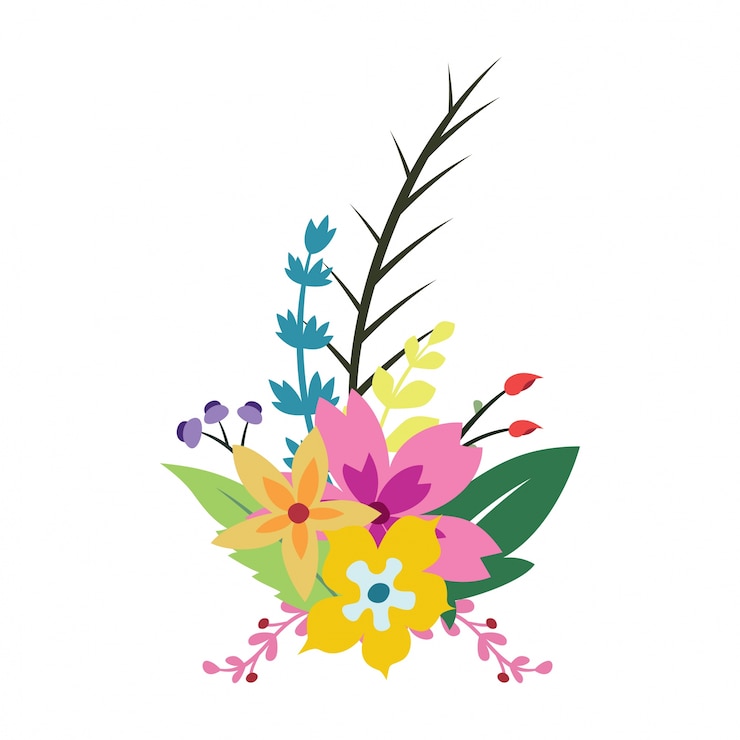 Vettore elemento decorativo floreale