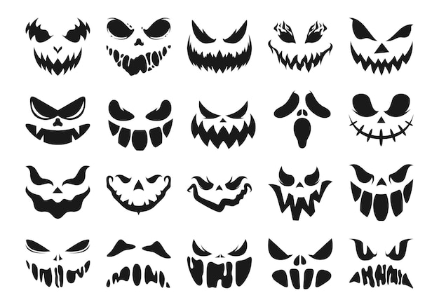 Elemento della faccia di zucca spaventosa