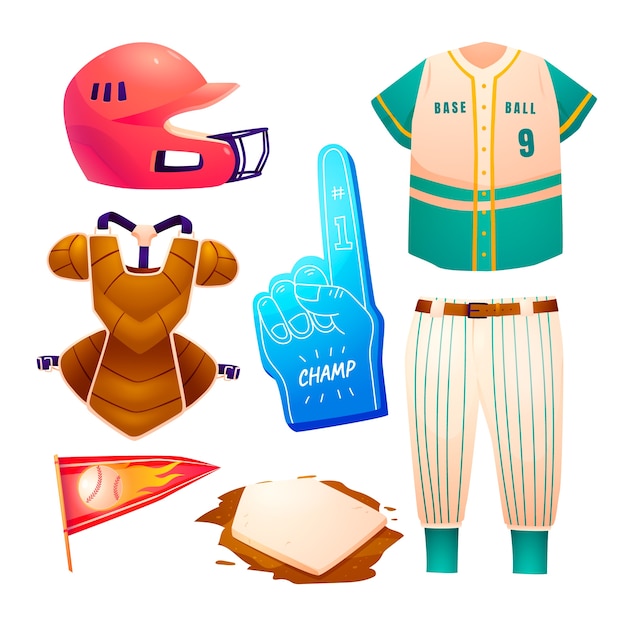 Elemento di baseball realistico