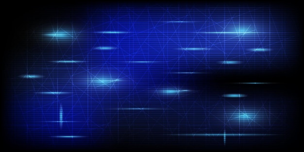 Elemento di dati astratti di scienza e telecomunicazione su sfondo blu scuro