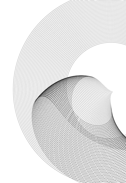 Elemento di design astratto su sfondo bianco di linee di torsione16