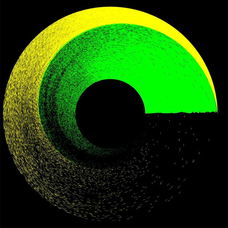 Vettore elemento di design del rumore. forma circolare. illustrazione vettoriale a spirale. logo rotondo strutturato.