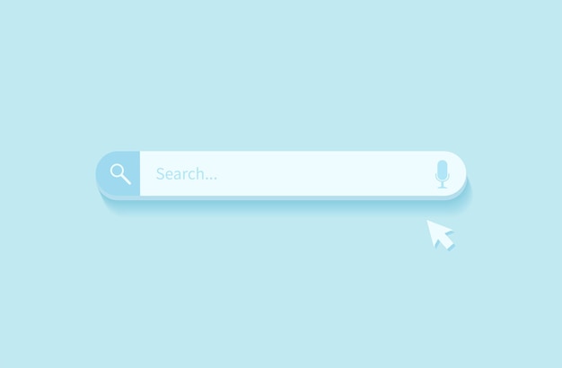 Elemento di design della barra di ricerca. Barra di ricerca per sito Web e interfaccia utente, app mobili.