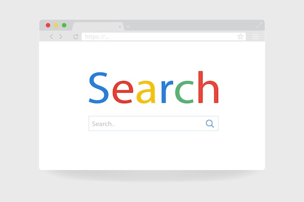 Elemento di design della barra di ricerca. Modello di pagina web. Sfondo isolato. Icona dell'interfaccia utente.