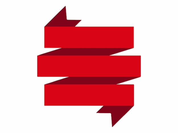 Elemento di design Retro Red Ribbon Banner