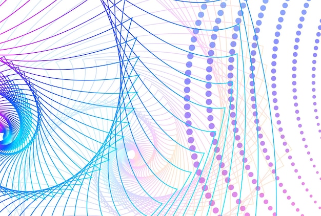 Elemento di disegno arcobaleno a spirale astratto su sfondo bianco di linee di torsione Illustrazione vettoriale eps 10 Onde colorate con linee create utilizzando i modelli di strumenti di fusione per presentazioni multiuso