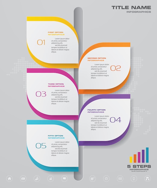 Elemento di infografica grafico di presentazione