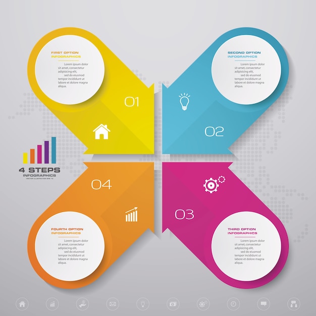 Elemento di infografica grafico di presentazione