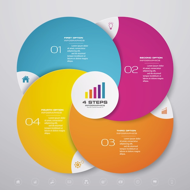 Elemento di infografica grafico di presentazione