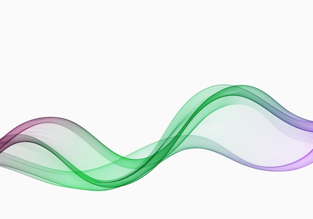Elemento di progettazione del vettore di flusso astratto, del vettore d'onda, del colore dell'arcobaleno, delle linee ondulate