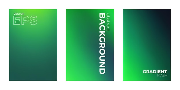 Elemento di progettazione dello sfondo a gradiente di neon verde vibrante