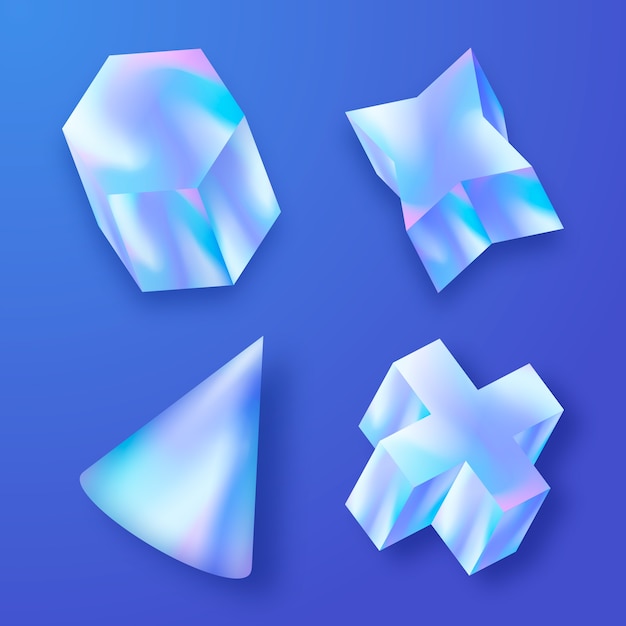 Elemento di raccolta di forme olografiche 3D in gradiente
