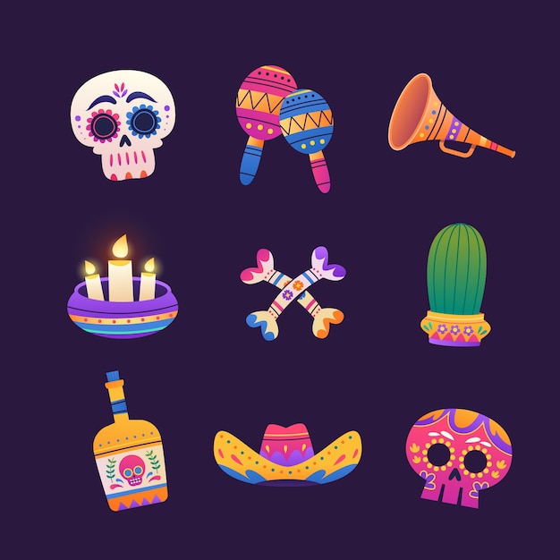 Elemento di raccolta Dia de muertos
