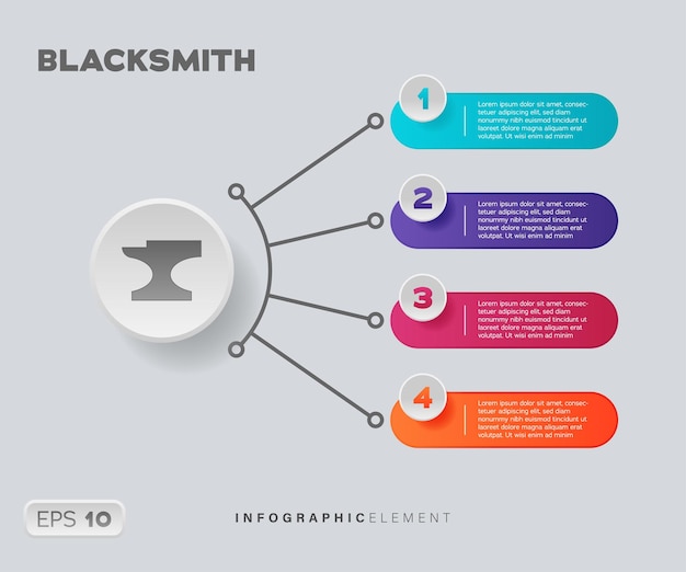 Elemento infografico del fabbro