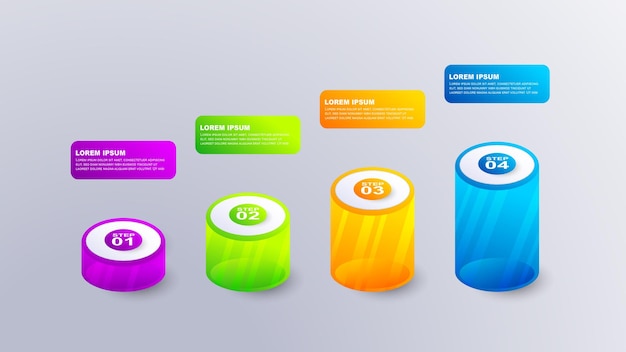 Elemento Infografico Gradiente Colorato