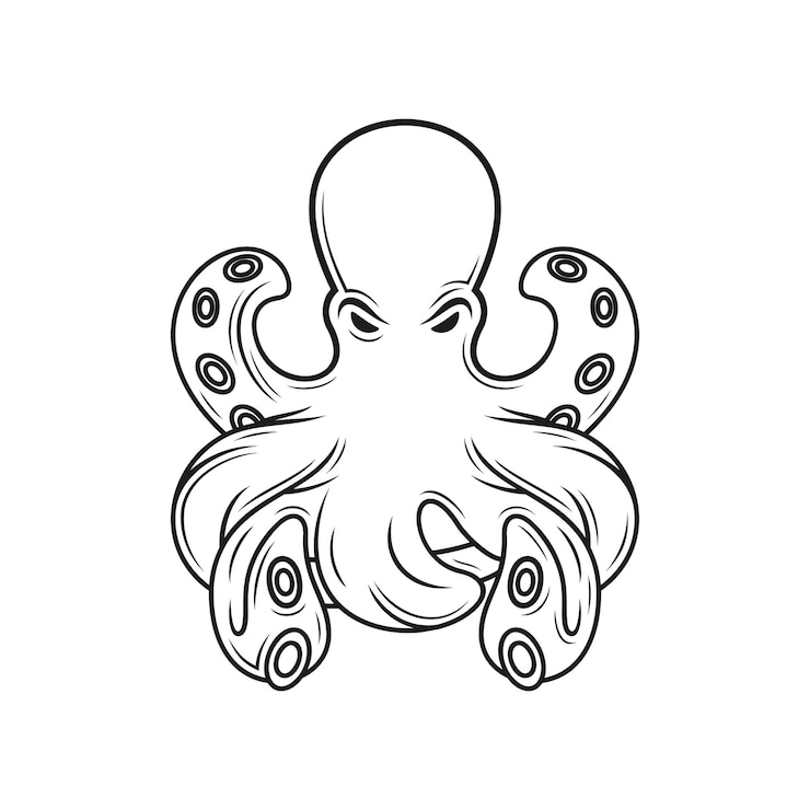 Vettore elemento vettoriale di progettazione del logo octopus per la tua attività