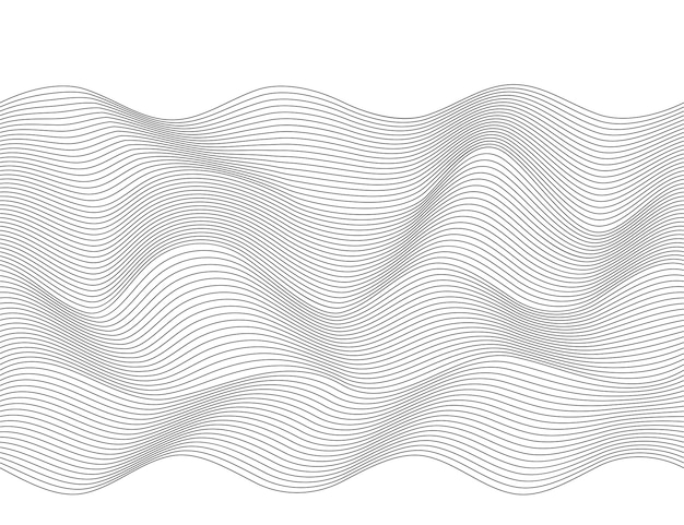 Elemento Wave Design molte linee parallele forma ondulata06