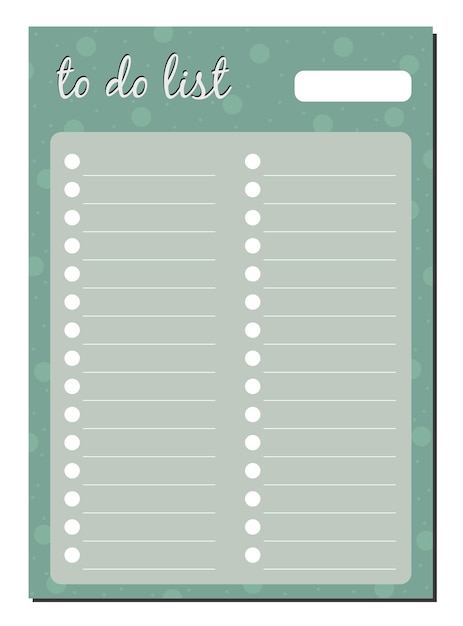 Elenco delle cose da fare della pagina del diario Disegno vettoriale per i piani della lista delle cose da fare del pianificatore giornaliero