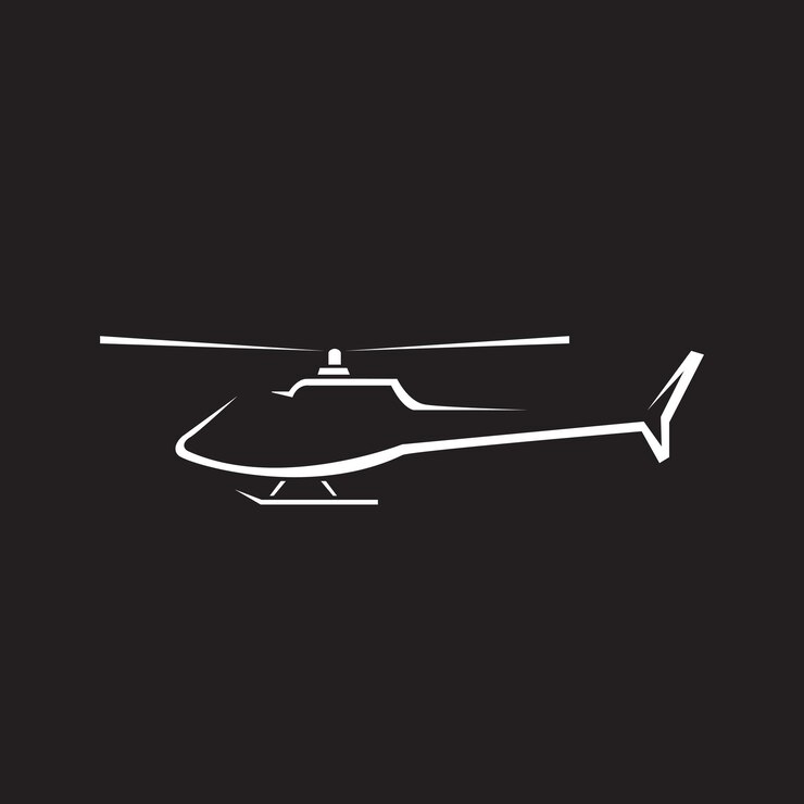 Elicottero forma minimalista logo design grafico vettoriale simbolo icona segno illustrazione idea creativa