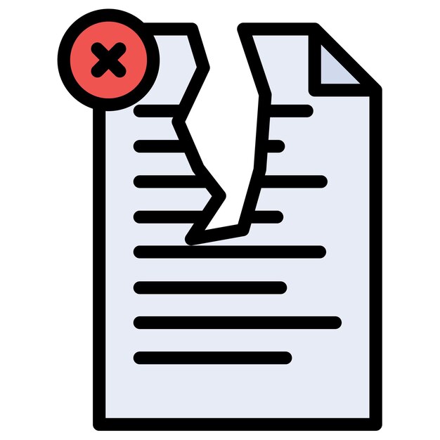 Eliminare l'immagine vettoriale dell'icona del file Può essere utilizzato per i documenti e i file