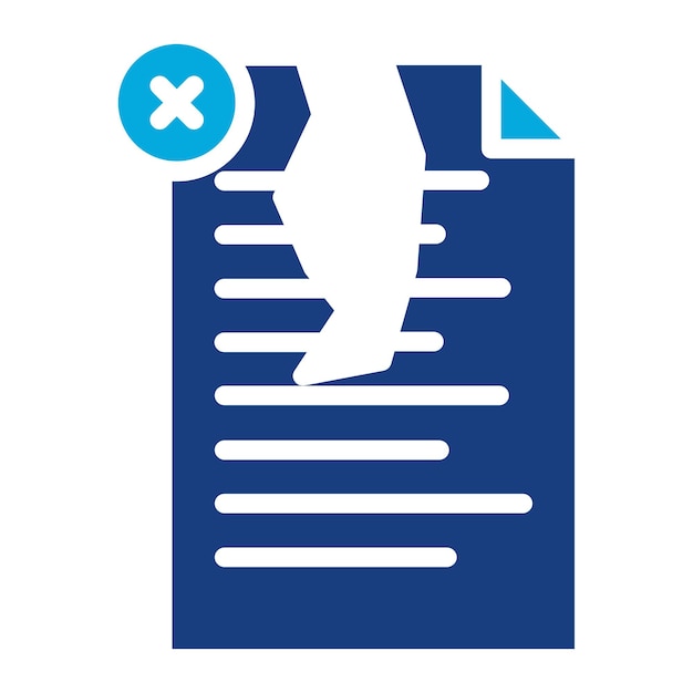 Eliminare l'immagine vettoriale dell'icona del file Può essere utilizzato per i documenti e i file
