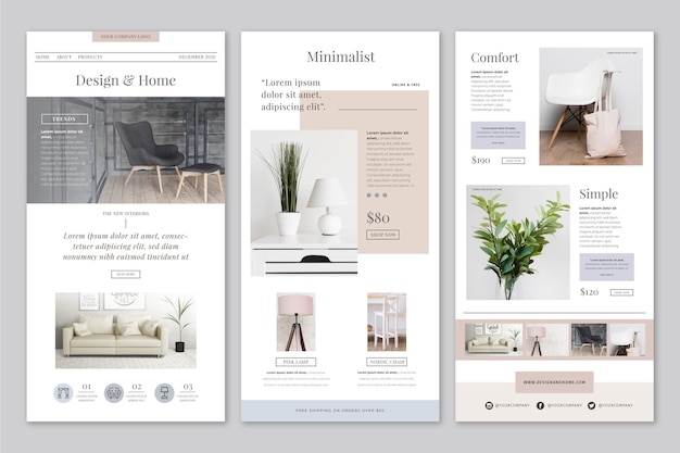 Email di e-commerce creativa con foto