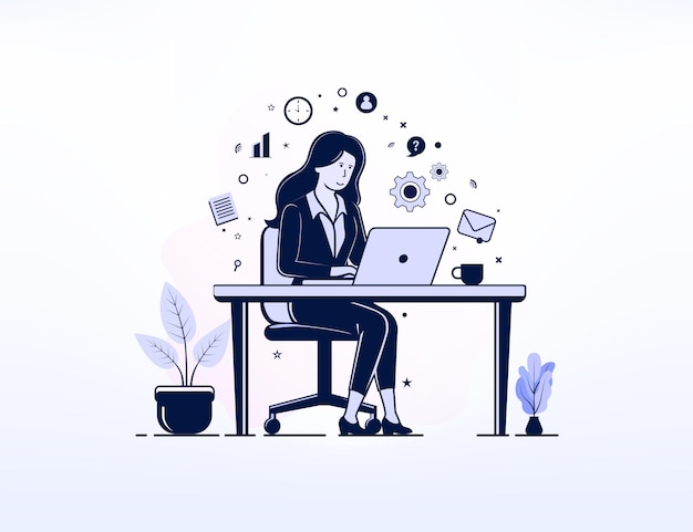 Email Marketing Vector Illustrazione arte poliziotta design di icone di simboli