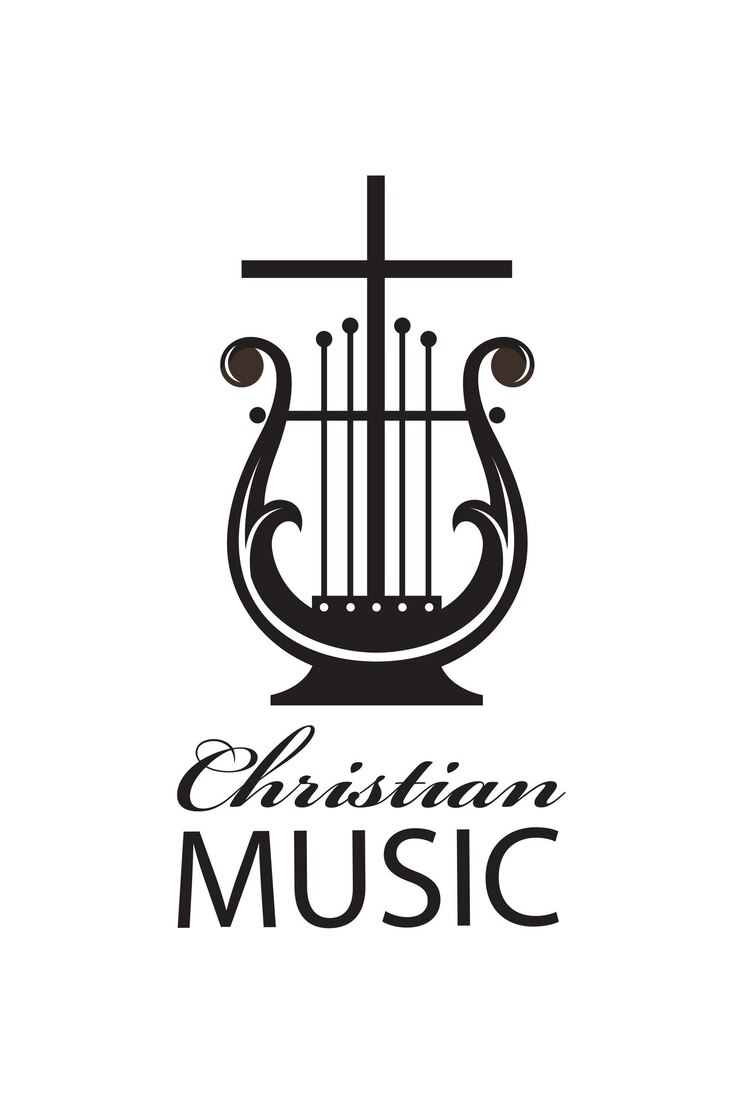 Vettore emblema della musica cristiana