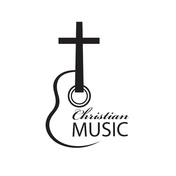 Vettore emblema della musica cristiana