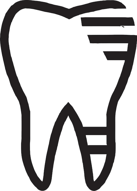 Emblema iconico dell'icona dentale di cura dei denti