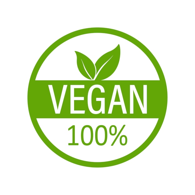 Emblema vegano Vegan ottimo design per qualsiasi scopo Simbolo e sfondo del logo Eco friendly