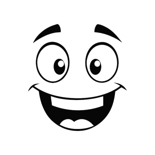 Emoji di cartone animato Face Clipart Vettore Espressione facciale