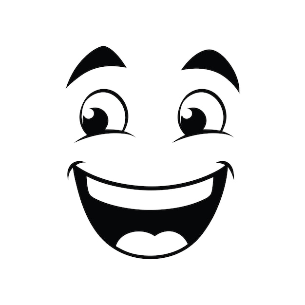 Emoji di cartone animato Face Clipart Vettore Espressione facciale