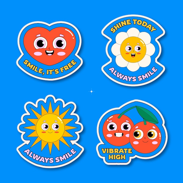 Emoji di felicità disegnati a mano
