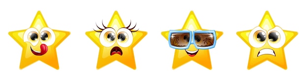 Emoji divertente set di cartoni animati STELLA