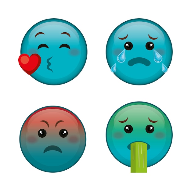 emoticon affronta le icone dei personaggi